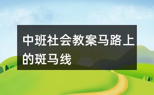 中班社會教案馬路上的斑馬線