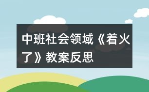 中班社會領(lǐng)域《著火了》教案反思