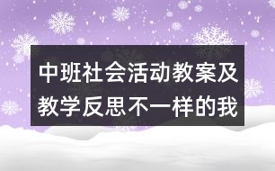 中班社會(huì)活動(dòng)教案及教學(xué)反思不一樣的我