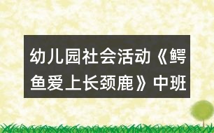 幼兒園社會(huì)活動(dòng)《鱷魚(yú)愛(ài)上長(zhǎng)頸鹿》中班語(yǔ)言教案交往能力反思