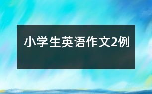 小學(xué)生英語作文2例