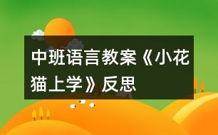 中班語言教案《小花貓上學(xué)》反思