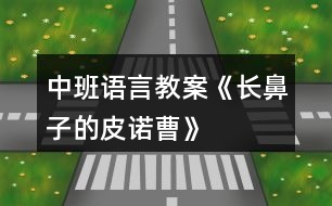 中班語(yǔ)言教案《長(zhǎng)鼻子的皮諾曹》