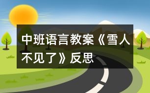 中班語言教案《雪人不見了》反思