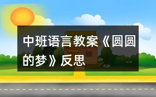 中班語(yǔ)言教案《圓圓的夢(mèng)》反思