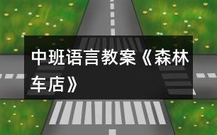 中班語(yǔ)言教案《森林車店》