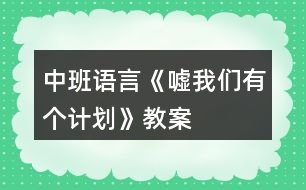 中班語言《噓我們有個(gè)計(jì)劃》教案