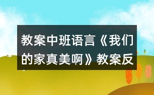 教案中班語(yǔ)言《我們的家真美啊》教案反思