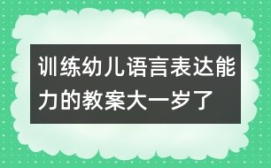 訓練幼兒語言表達能力的教案：大一歲了