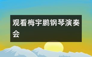 觀看梅宇鵬鋼琴演奏會