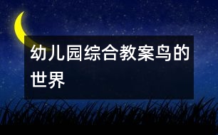 幼兒園綜合教案：鳥(niǎo)的世界