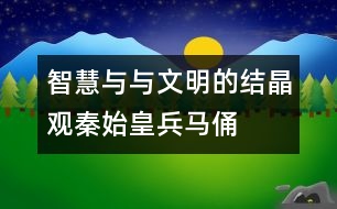 智慧與與文明的結(jié)晶——觀秦始皇兵馬俑后感