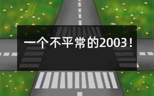 一個(gè)不平常的2003！