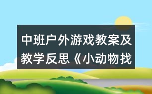 中班戶外游戲教案及教學(xué)反思《小動(dòng)物找家》