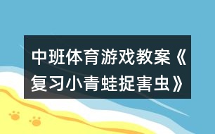 中班體育游戲教案《復(fù)習(xí)小青蛙捉害蟲》反思