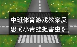 中班體育游戲教案反思《小青蛙捉害蟲》