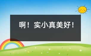 ??！實(shí)小真美好！