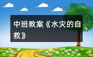 中班教案《水災(zāi)的自救》