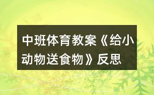 中班體育教案《給小動(dòng)物送食物》反思