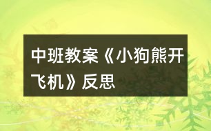 中班教案《小狗熊開(kāi)飛機(jī)》反思