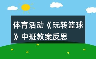 體育活動《玩轉(zhuǎn)籃球》中班教案反思