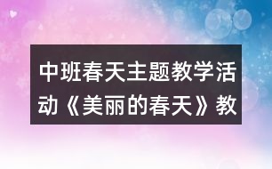 中班春天主題教學活動《美麗的春天》教案反思