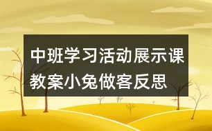 中班學(xué)習(xí)活動(dòng)展示課教案小兔做客反思