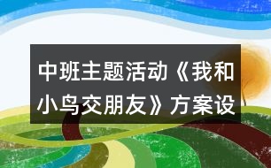 中班主題活動《我和小鳥交朋友》方案設(shè)計(jì)