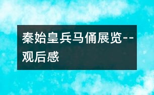 秦始皇兵馬俑展覽--觀后感