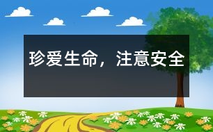 珍愛生命，注意安全