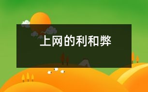 上網(wǎng)的利和弊