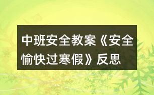 中班安全教案《安全愉快過寒假》反思