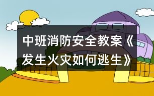 中班消防安全教案《發(fā)生火災(zāi)如何逃生》反思