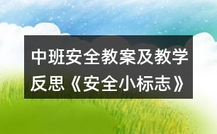 中班安全教案及教學(xué)反思《安全小標(biāo)志》