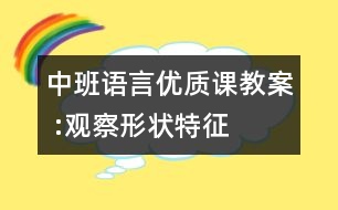 中班語言優(yōu)質課教案 :觀察形狀特征