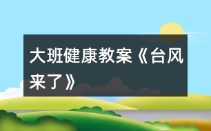 大班健康教案《臺(tái)風(fēng)來(lái)了》