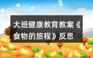 大班健康教育教案《食物的旅程》反思