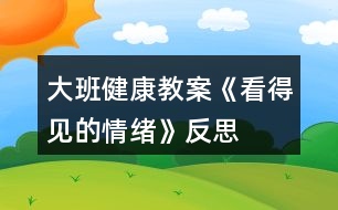 大班健康教案《看得見的情緒》反思