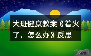 大班健康教案《著火了，怎么辦》反思