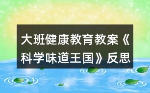 大班健康教育教案《科學(xué)味道王國》反思