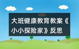 大班健康教育教案《小小探險家》反思