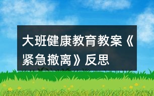 大班健康教育教案《緊急撤離》反思