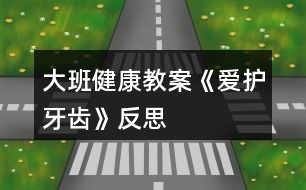 大班健康教案《愛護(hù)牙齒》反思