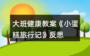 大班健康教案《小蛋糕旅行記》反思