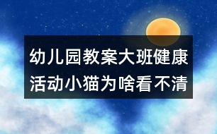 幼兒園教案大班健康活動小貓為啥看不清預防近視反思