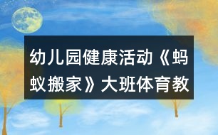 幼兒園健康活動(dòng)《螞蟻搬家》大班體育教案反思