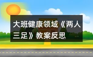 大班健康領域《兩人三足》教案反思