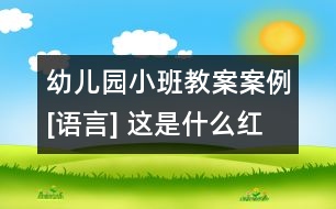 幼兒園小班教案案例[語言] 這是什么紅