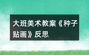 大班美術教案《種子貼畫》反思