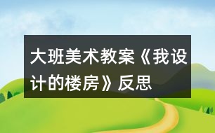 大班美術(shù)教案《我設(shè)計的樓房》反思